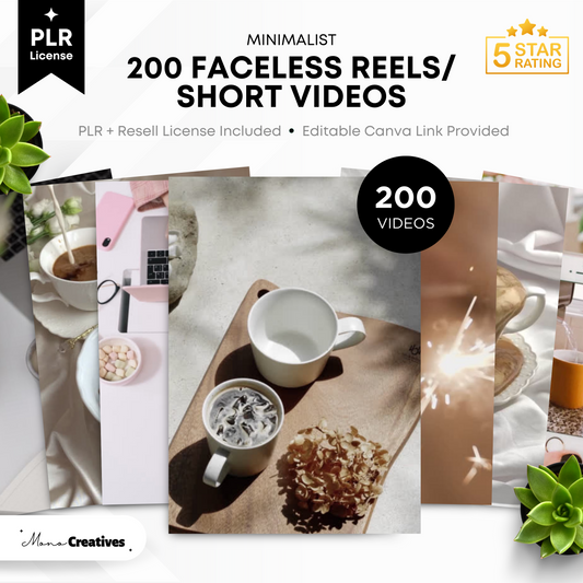 200 Faceless Reels/ Short Videos (PLR)