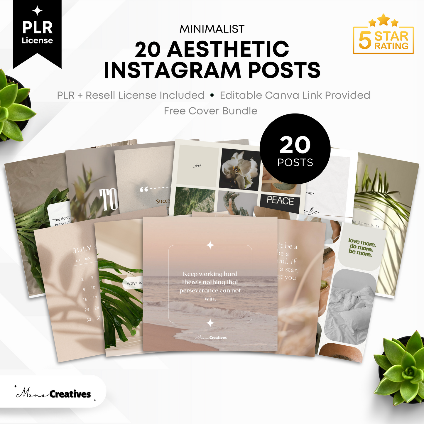 20 Aesthetic Instagram Posts (PLR)