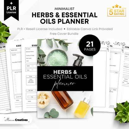 Herbs and Essential Oils Planner (PLR)