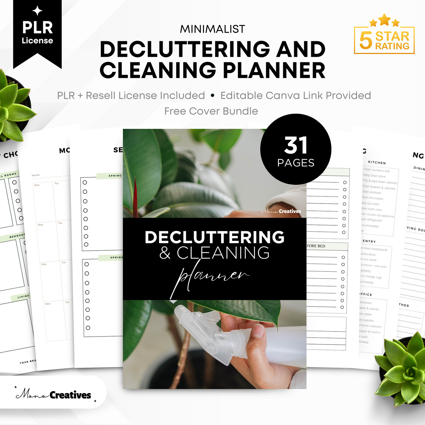 Decluttering & Cleaning Planner (PLR)